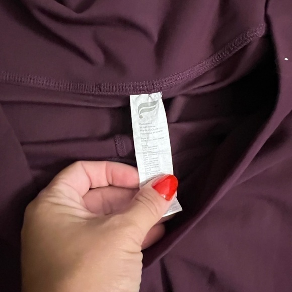 FABLETICS Full Length, Drawstring Bottom, Mid Rise, Maroon Leggings, Size 2X - Picture 2 of 5